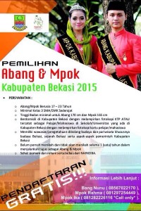Pemilihan Abang & Mpok Kabupaten Bekasi 2015
