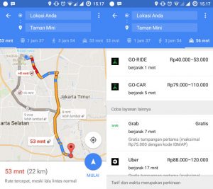 Layanan Baru dari Google Map untuk Pengguna Transportasi Online