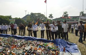 Hari ini, 3.000 Miras dan Narkoba Dimusnahkan Pemkot Bekasi