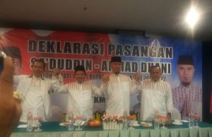 Sa’duddin dan Ahmad Dhani Resmi Deklarasikan Diri Maju Dalam Pilkada Kabupaten Bekasi 2017