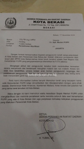 Pimpinan DPRD Surati Kementerian PUPR, Wakil Dewan : Kami Nggak Diajak Rapat