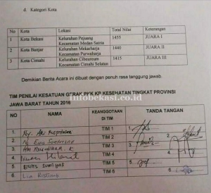 Akhir Tahun, Kelurahan Pejuang Sabet Juara 1 PKK KB-Kes Tingkat Provinsi Jabar
