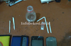 Asyik Linting Ganja, Empat Orang Ditangkap Polsek Tambun