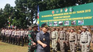 Pj Wali Kota Resmi Membuka TMMD ke 101 Kodim 0507/Bekasi