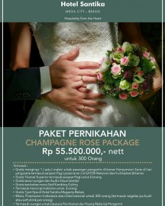 Paket Pernikahan di Hotel Santika Megacity Mulai Rp 55 Juta