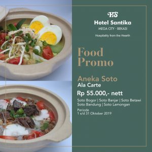 ANEKA SOTO DI HOTEL SANTIKA MEGA CITY