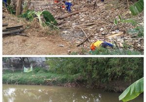 Butuh Waktu 14 Hari Bersihkan Sampah Bambu di Sungai Cikeas Jatiasih