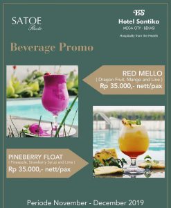 Baverage Mulai Rp 35 Ribu di Hotel Santika Megacity Bekasi