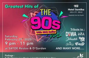 Hotel Santika Mega City Bekasi Mengadakan Greatest Hits of The 90’s with BBQ Buffet