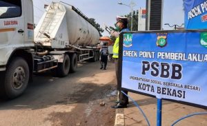 Ratusan Bus Membawa Pemudik Disetop di Kabupaten Bekasi