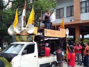 Kondisi Terkini Demo Buruh di Kantor Disnaker Bekasi