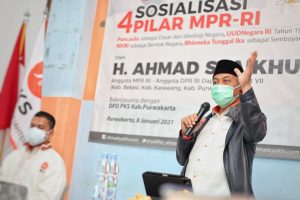 Ahmad Syaikhu Tegaskan Pentingnya Empat Pilar MPR RI kepada Tokoh Masyarakat Desa di Purwakarta
