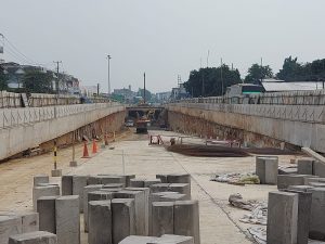 Pembangunan Terowongan Underpass Bulak Kapal Hampir Tembus