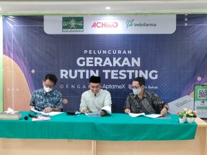 PWNU DKI Jakarta Menandatangani Perjanjian Kerjasama  dengan Indofarma dan ACHIKO untuk penyediaan Alat Tes Covid-19 AptameX