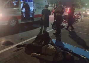 Anggota Polres Metro Bekasi Tertabrak Motor saat Bubarkan Balap Liar