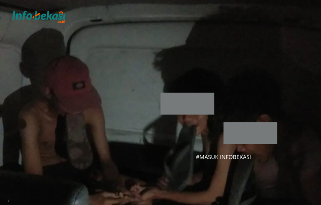 Polisi mengamankan tiga pemuda di CIkarang Utara
