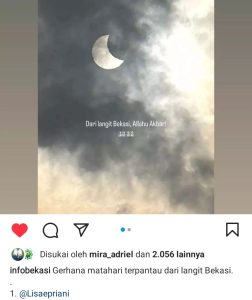 Fenomena Gerhana Matahari, Warga Bekasi Ramai-Ramai Salat Kusuf ke Masjid
