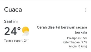 Prakiraan Cuaca di Bekasi dan Sekitarnya Hari Ini 