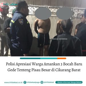 Warga Cibitung Amankan ABG Bawa Sajam Diduga Buat Tawuran