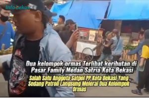 Viral, 2 Kubu Ormas Bersitegang Berebut Lahan Parkir di Pasar Family Medan Satria