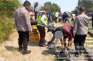 Nekat Terobos Palang Perlintasan, Seorang Wanita Tetabrak Kereta di Bojongsari