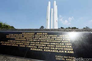 Puisi Chairil Anwar di Taman Hutan Kota Saksi Bisu Perjuangan Warga Bekasi