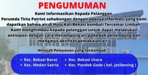 Kali Bekasi Kembali Tercemar Limbah, Pelanggan PDAM Diminta Tampung Air di Bak