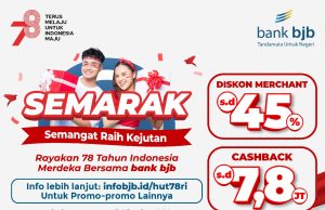 Sambut HUT Kemerdekaan RI ke-78, bank bjb Tebar Promo Menarik