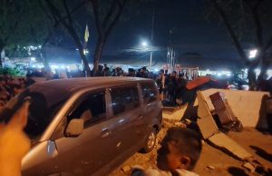 Mobil Tabrak Tembok Taman Padurenan, Tukang Cilor, Kebab dan 3 Anak Jadi Korban