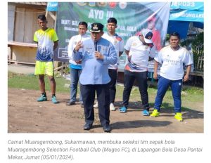 Bidik Talenta Pemain Sepak Bola, Ratusan Bocah Muaragembong Ikut Seleksi Muges FC