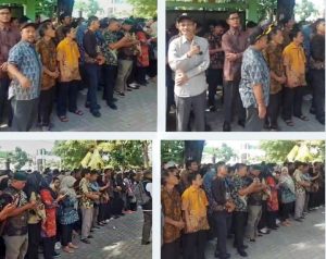 Kawal Pemilu 2024, Ratusan Petugas KPPS Kaliabang Tengah Dilantik di Halaman Kelurahan