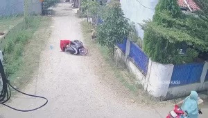 Lagi Asyik Nyapu Halaman Rumah, Seorang Ibu di Hankam Hampir Kena Jabret