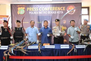 Polres Metro Bekasi Kota Merilis Data Tawuran di Kota Bekasi Sepanjang Pertengahan Tahun 2024