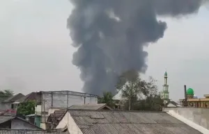 Ini Objek Kebakaran Pabrik di Jalan Kaliabang, Pondok Ungu Bekasi