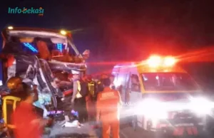 Ini Penyebab Bus Rombongan Penziarah Kecelakaan di Tol Cipularang
