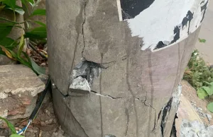 Tiang Listrik Retak di Rawalumbu Dampak Pohon Tumbang