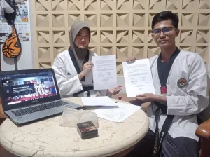 Mahasiswa UBSI Hibahkan Aplikasi ke Taekwondo Sparta Club Bekasi