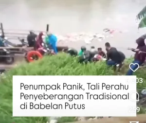 Para Penumpang Perahu Eretan Warung Ayu Panik Gegara Tali Putus