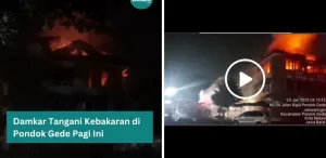 Kebakaran di Jatiwaringin, Api Melalap Toko Roti
