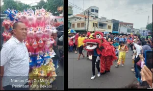 Video Arak-Arakan Barogsai Perayaan Cap Gomeh di Pasar Proyek Bekasi