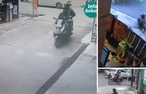 Malmot di Sekitar Rawalumbu, Pelaku Terekam CCTV 3 Kali Menggasak Motor Warga
