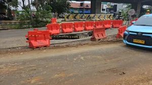 Jalan Amblas di Proyek SPAM di Kalimalang Akibat Pemadatannya Kurang Ideal
