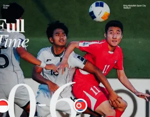Piala Asia U-17 2025: Indonesia Tumbang 6-0 dari Korea Utara di Perempat Final