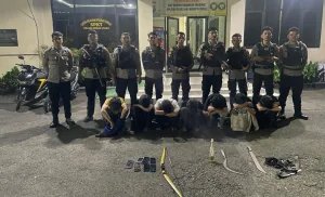 Tawuran di Bekasi Utara 7 Remaja Dibekuk Polisi, Barbuk Bom Molotov dan Sajam