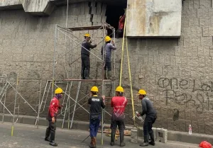 Dinding Batu Fly Over Cipendawa Rusak, DBMSDA Kota Bekasi Turun Tangan