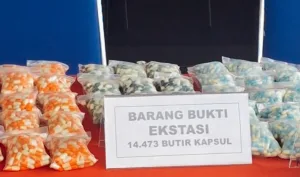Modus Baru Narkoba, Sebanyak 14.437 Butir Ekstasi Disamarkan dalam Kapsul, Satu Pengedar Diciduk