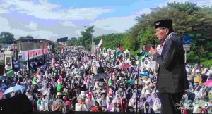 Dukungan untuk Palestina, Ribuan Warga, 137 Ormas, dan Donasi Kemanusiaan di Stadion Wibawa Mukti