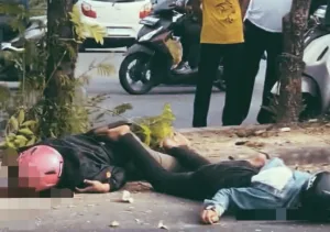 Diduga Mengantuk Saat Bawa Motor, 2 Pemuda Kecelakaan di Jalan I Gusti Ngurah Rai