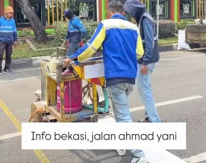 Jalan Ahmad Yani Kota Bekasi Dipasangi Geradakan Jalan, Ini Alasannya