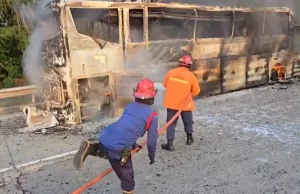 Ini Penyebab Api Lahap Bus Damri di Tol Japek, Penumpang Berhasil Dievakuasi